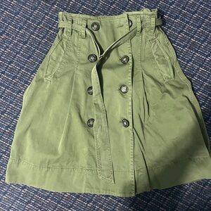 J crew size 2 green skirts